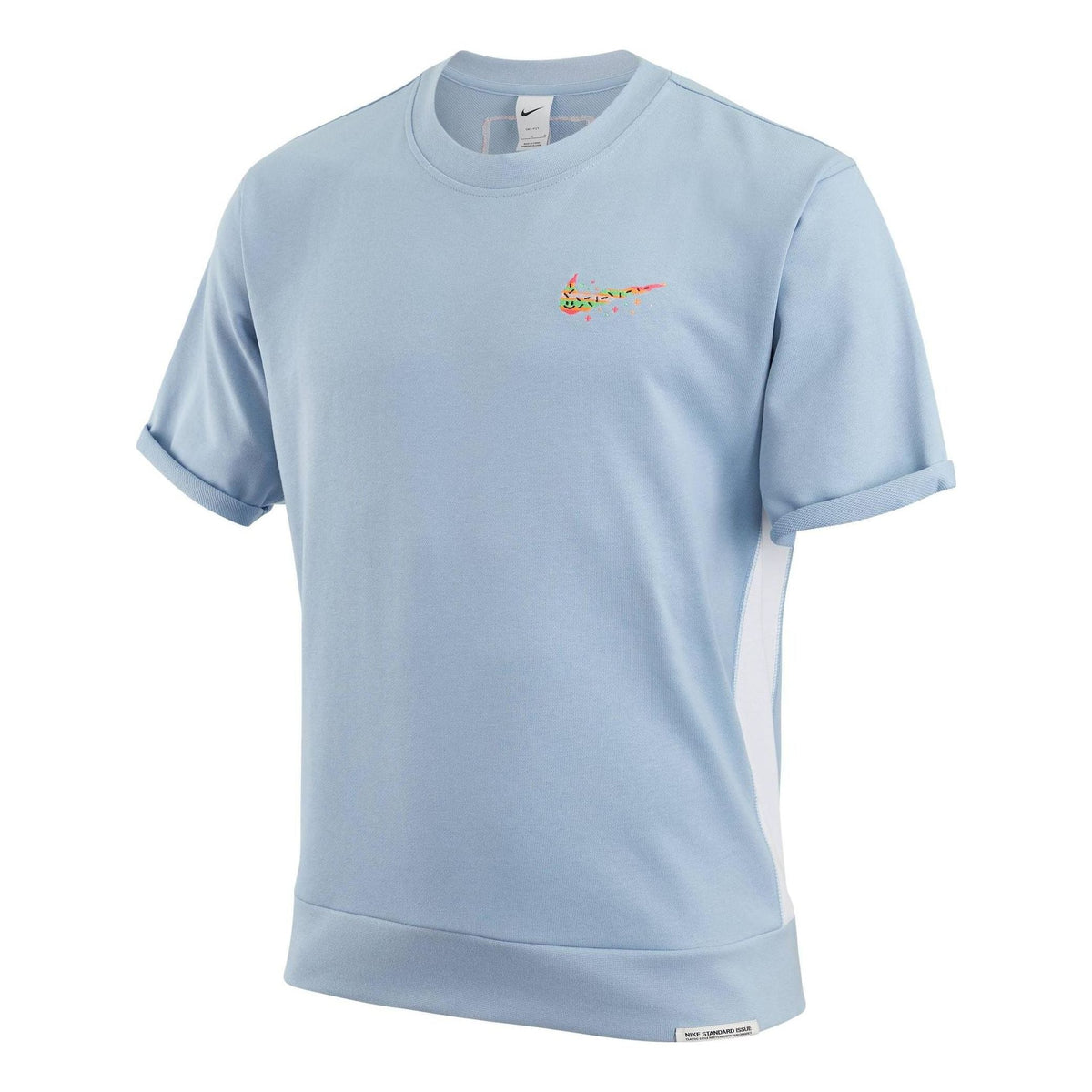 Nike Colorblock Cartoon Small Label Sports Training Round Neck Short Sleeve Blue DV3201-425