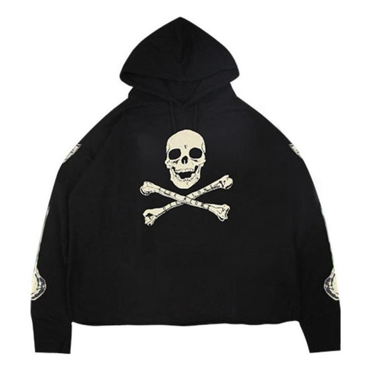 VLONE SKELETON- Skeleton Printing Back Large Logo Black HD-6