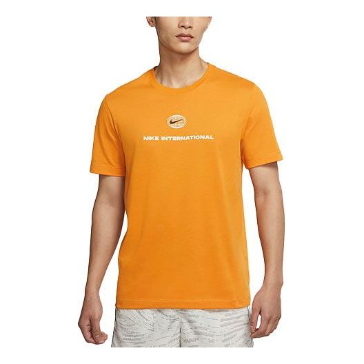 Nike Heritage Solid Color Round Neck Casual Sports Short Sleeve Light Curry Yellow DM5440-738