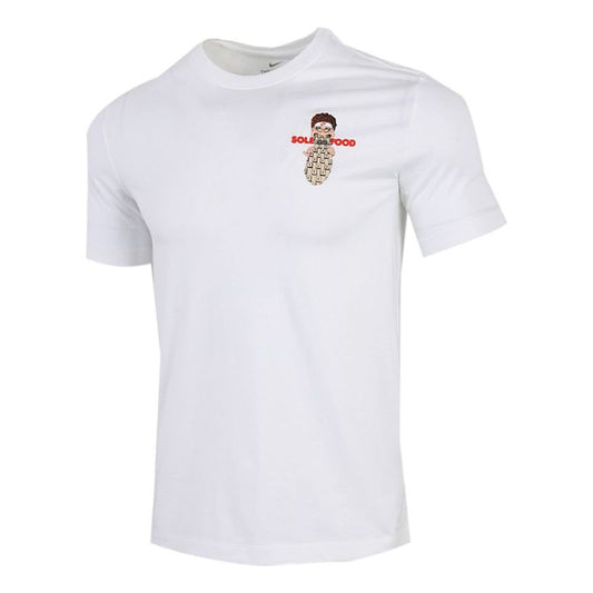 Men's Nike Athleisure Casual Sports Round Neck Breathable Short Sleeve White T-Shirt DJ4064-100