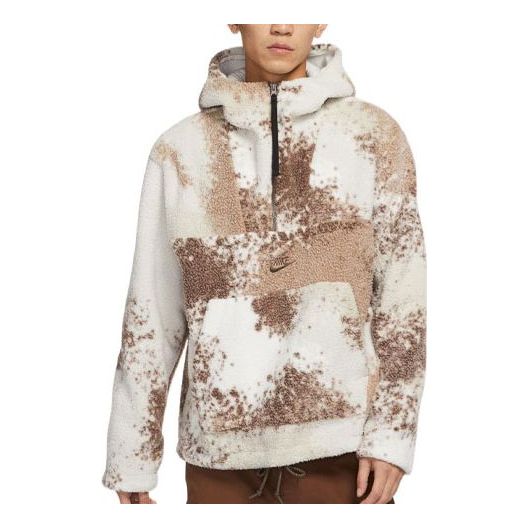 AS Men's Nike Sportswear SPE+ SHERPA HZ HOODIE LIGHT BONE DD5010-072