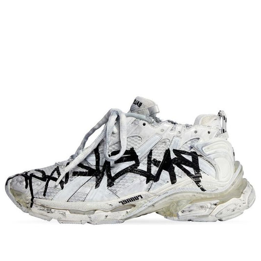 (WMNS) Balenciaga Runner Graffiti 'White' 677402W3RBQ9010