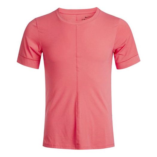 Nike Yoga Dri-FIT Sports Quick Dry Short Sleeve Red Light red BV4035-646
