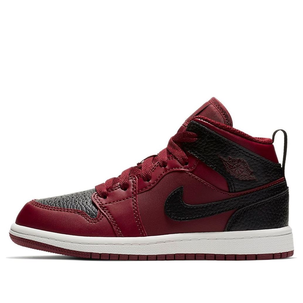 (PS) Air Jordan 1 Mid 'Team Red Black' 640734-601