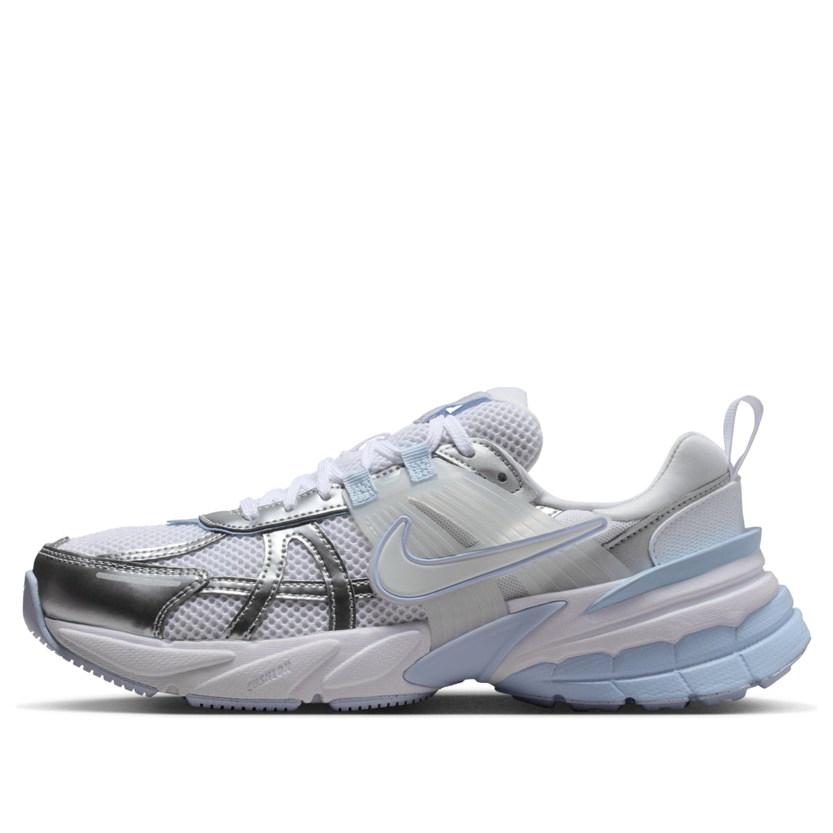 (WMNS) Nike V2K Run 'White Silver Hydrogen Blue' FD0736-119