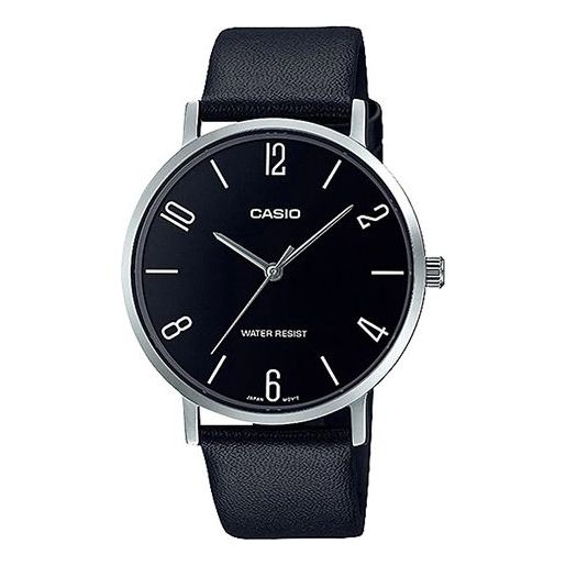 CASIO Small Belt Waterproof Mens Black Analog MTP-VT01L-1B2