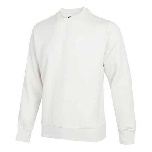 Men's Nike Logo Casual Sports Round Neck Pullover Beige BV2663-072
