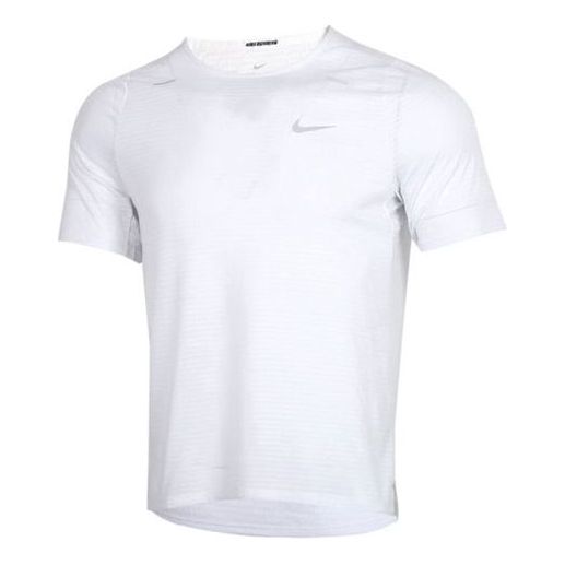 Nike Rise 365 Sports Running Short-sleeve Tee Men White CJ5421-100