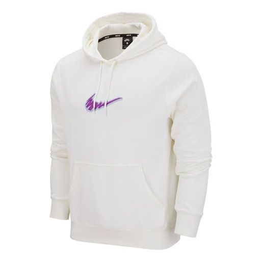 Men's Nike SB Fleece Skateboard Hooded Pullover Long Sleeves White DM6479-133
