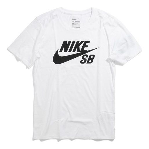 Men's Nike SB Logo Printing Round Neck Short Sleeve T-Shirt 821947-100