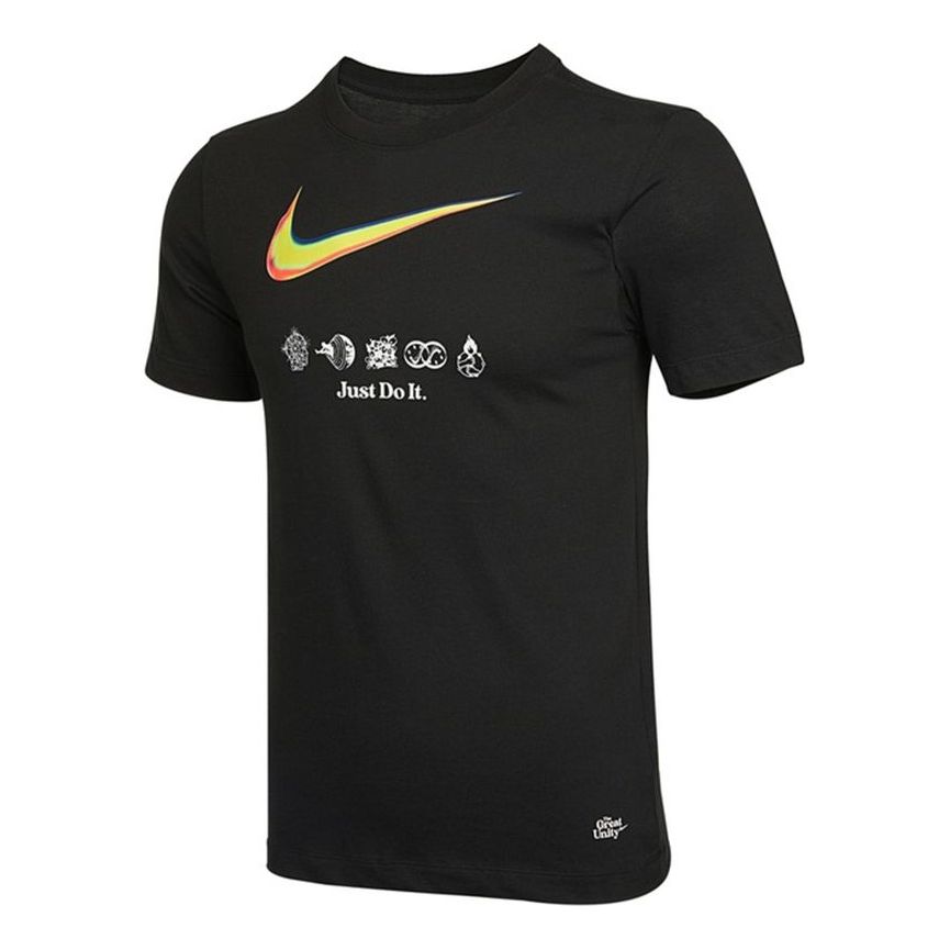 Nike Great Unity Ss Tee1 Casual Sport Breathable Logo Print Short Sleeves T Shirt Men's Black DM7907-010