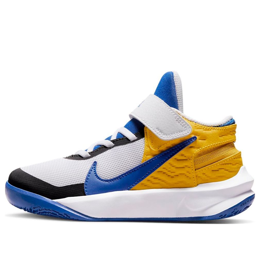 (PS) Nike Team Hustle D 10 FlyEase 'White Blue Yellow' DZ2761-141