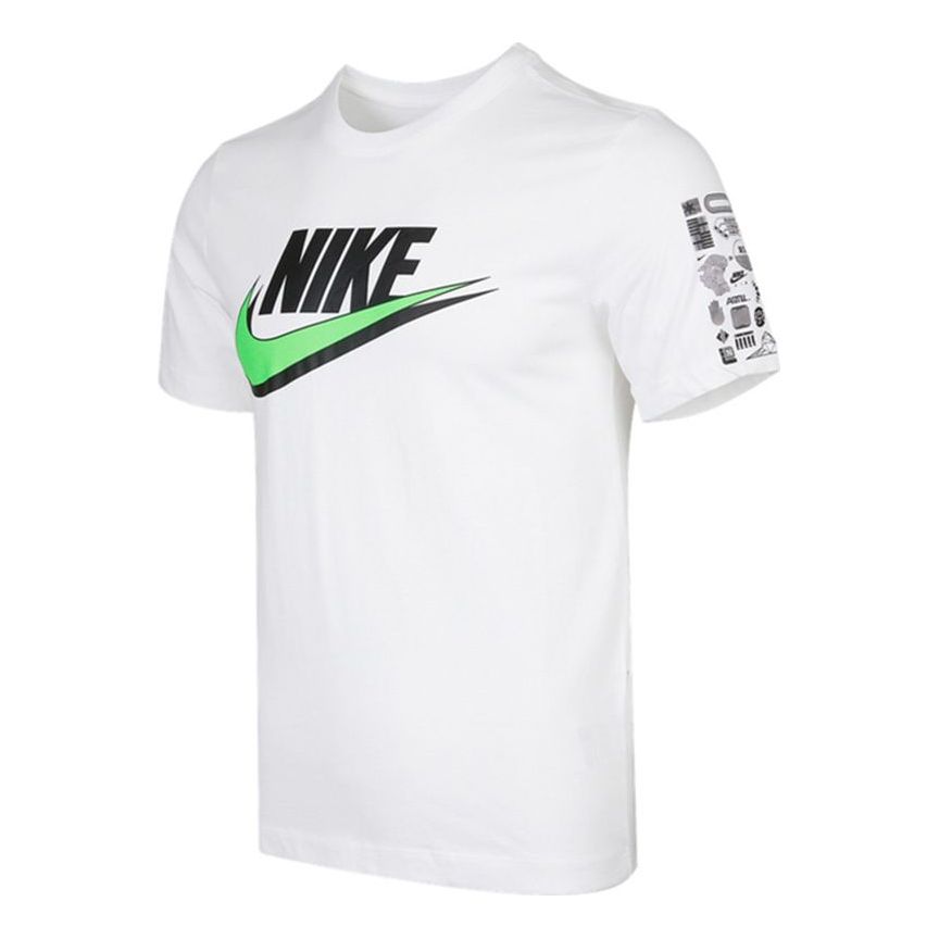 Men's Nike Casual Sports Round Neck Loose Short Sleeve White T-Shirt DM6962-100