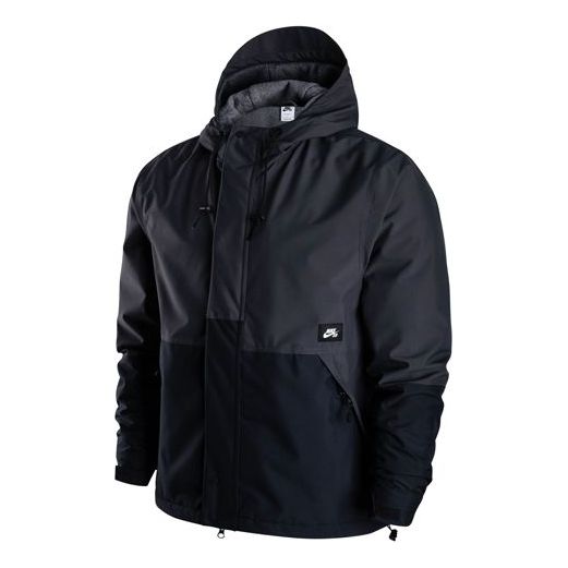 Nike SB Storm-FIT Woven Fleece Skateboard Hooded logo Jacket Black DH2626-060