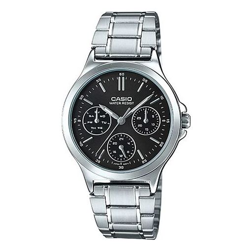 CASIO Waterproof Quartz Silver/ Black Analog LTP-V300D-1A