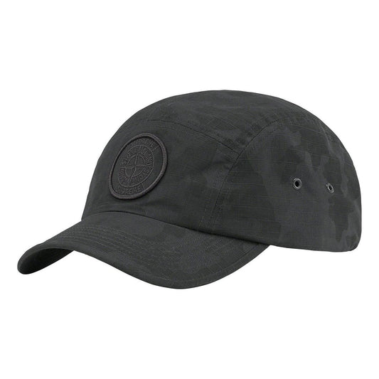 Supreme x Stone Island Reactive Ice Ripstop Camp Cap 'Black' SUP-SS22-775