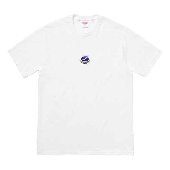 Supreme FW18 Bottle Cap Tee White Logo Tee SUP-FW18-031