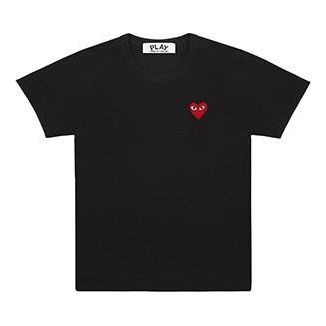 COMME des GARCONS PLAY Basic T-Shirt Red Emblem 'Black' P1T108-1