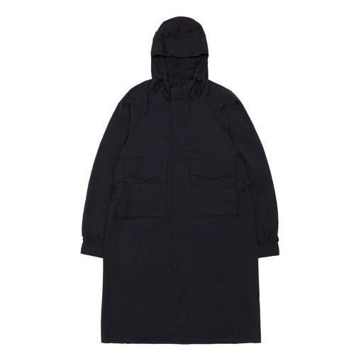 Men's Nike ESC Series Every Stitch Series Solid Color Long Sleeves Hooded Windbreaker Jacket Black DH2906-010