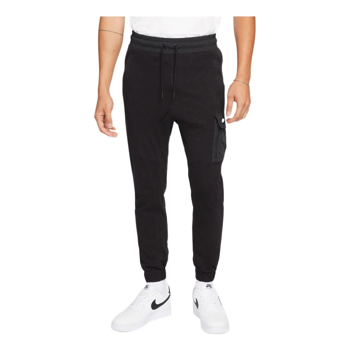 Men's Nike Training Side Pocket Bundle Feet Sports Pants/Trousers/Joggers Black CV8988-011