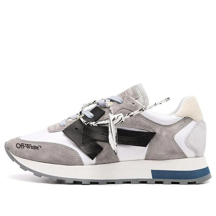 Off-White Logo Running Shoes Gray OMIA140F21LEA0010910