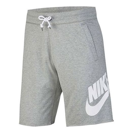 Nike Large Logo Printing Drawstring Sports Shorts Gray AT5268-063