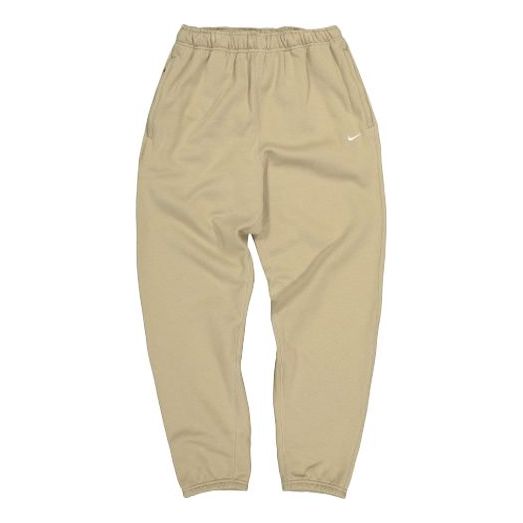 Nike Lab Logo Retro Classic Fleece Lined Bundle Feet Sports Pants Khaki CD6394-247