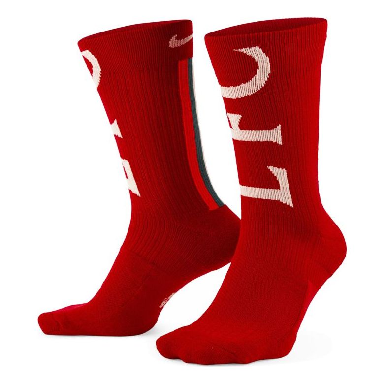 Nike Snkr Sox Crew Liverpool Soccer/Football Sports Mid Tops Socks One Pair Red DM3276-687