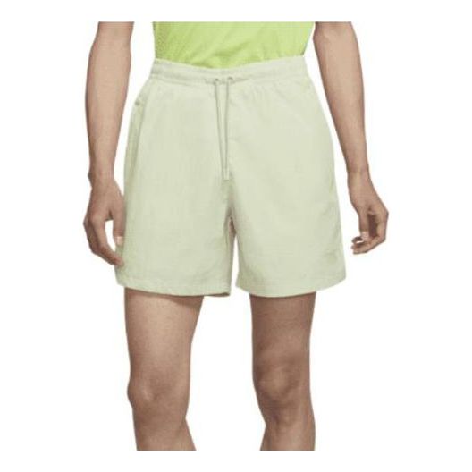 Men's Nike NAI-KE Cha Nai-Ke Cha Series Solid Color Breathable Lacing Straight Shorts Light Olive Green Gray DV6194-371
