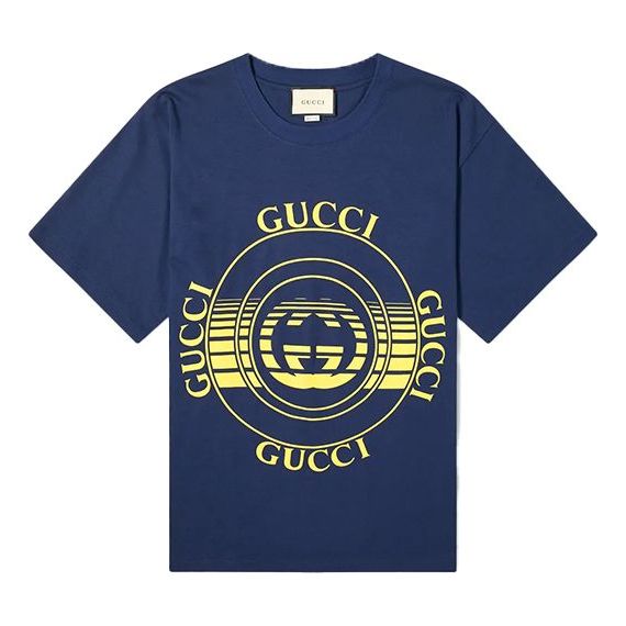 Gucci Record Printed Oversized For Men Navy 616036-XJCSQ-4535