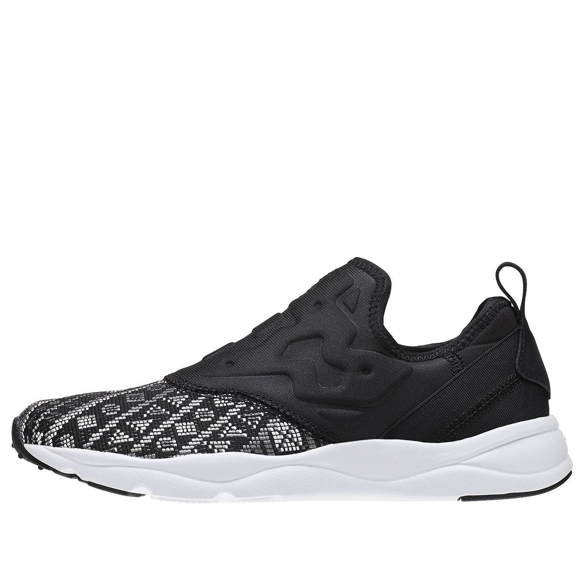 (WMNS) Reebok Furylite Slip On Gt Running Shoes Black/White BD4460