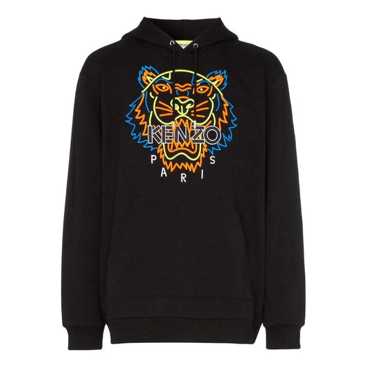 Men's KENZO Fluorescence Tiger Head Cotton Loose Black F955SW4234XF-99