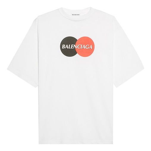Balenciaga Retro Uniform Loose Design Short Sleeve White 620941TIV799000