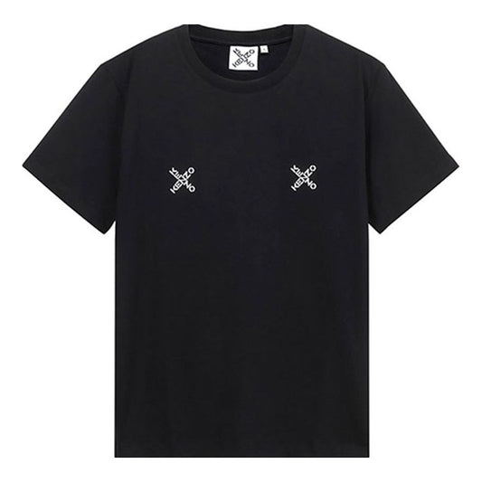 KENZO FW20 Alphabet Logo Printing Loose Short Sleeve Black FA62TS9104SJ-99