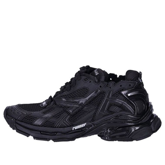 Balenciaga Runner Sneakers 'Matte Black Mesh and Nylon' 677403W3RBT1000