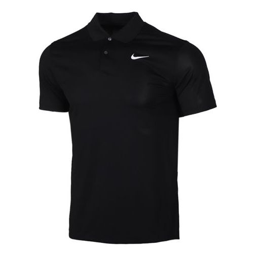 Nike Logo Quick Dry Breathable Sports Short Sleeve Polo Shirt Black BV0355-010