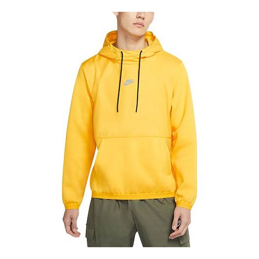 Nike Sportswear Just Do It + Fleece Stay Warm Reflective Casual Sports Pullover Yellow CU4102-743