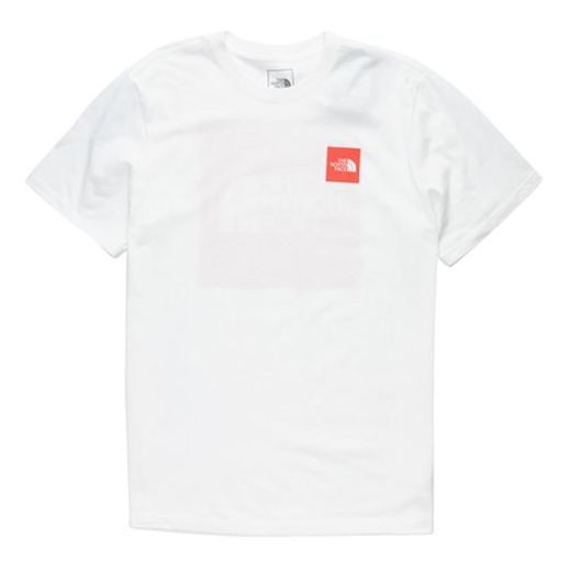 THE NORTH FACE Box Classic Back Large Logo Short Sleeve Couple Style White NF0A4M4RFN4