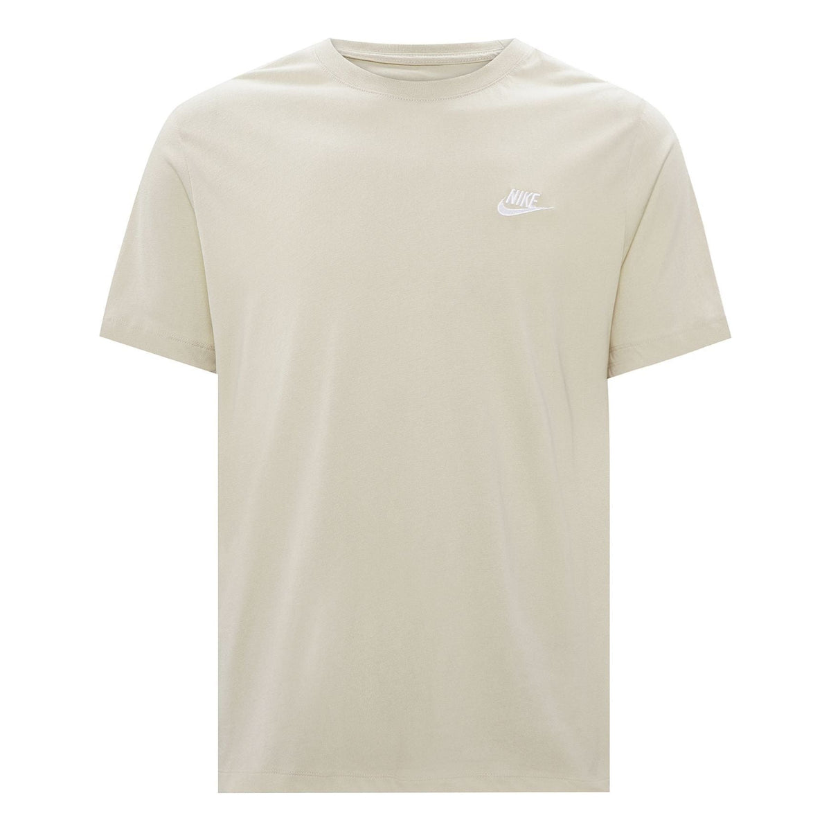 Men's Nike Embroidered Logo Breathable Micro Mark Solid Color Short Sleeve Beige T-Shirt AR4999-206