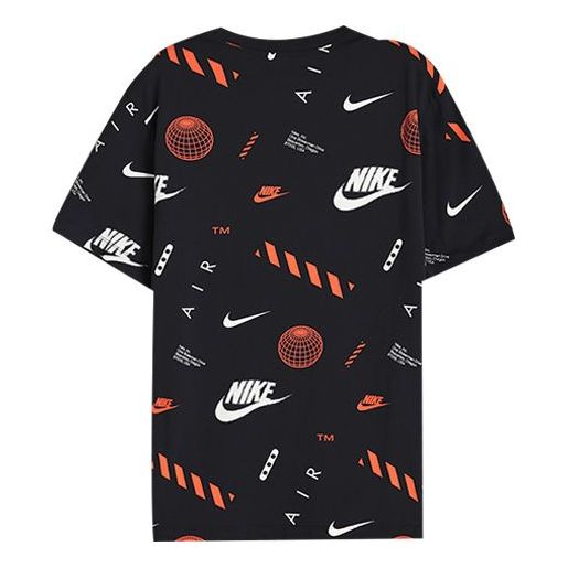 Nike Street Full Print Logo Short Sleeve Black CT6545-010