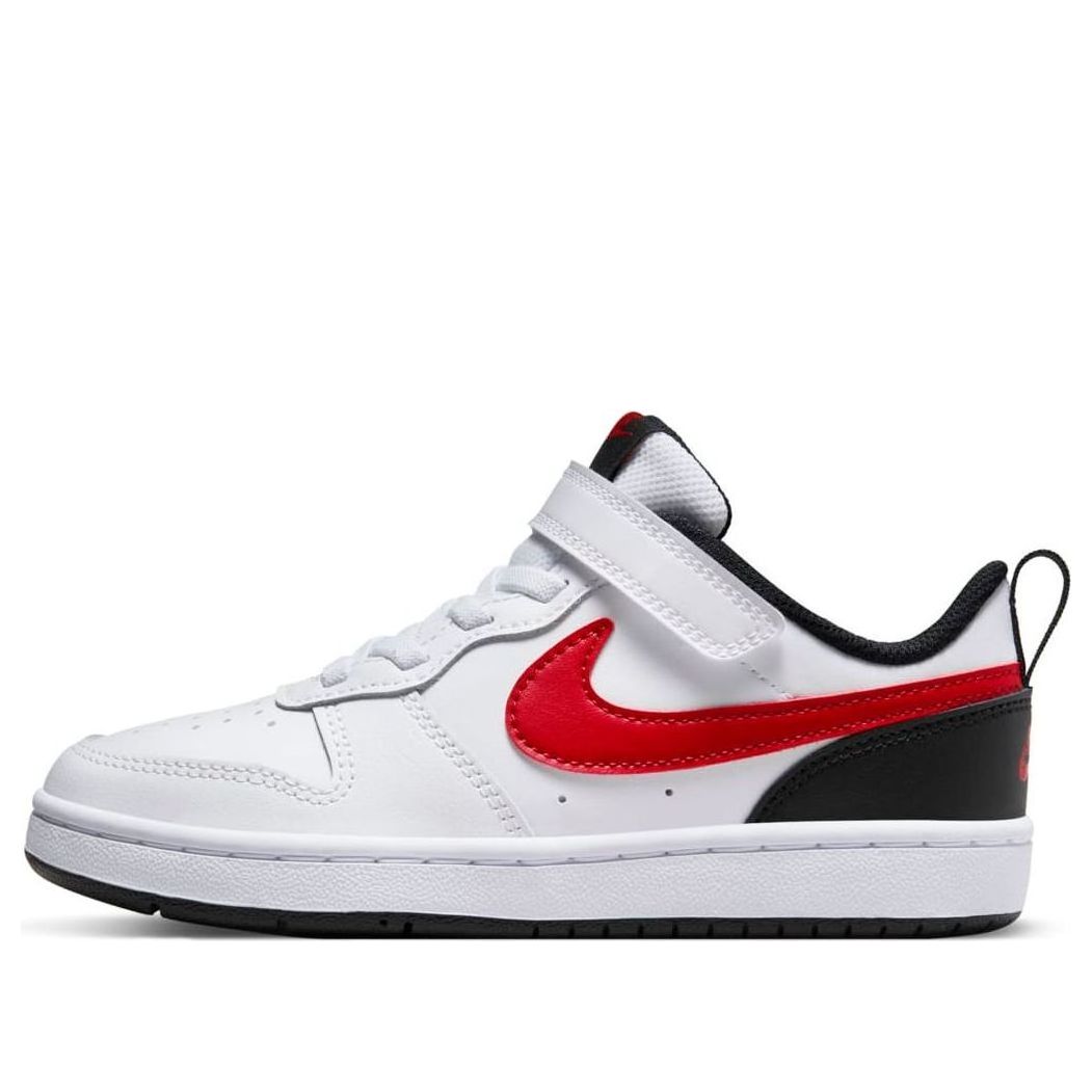 (PS) Nike Court Borough Low 2 'White Black Red' BQ5451-110