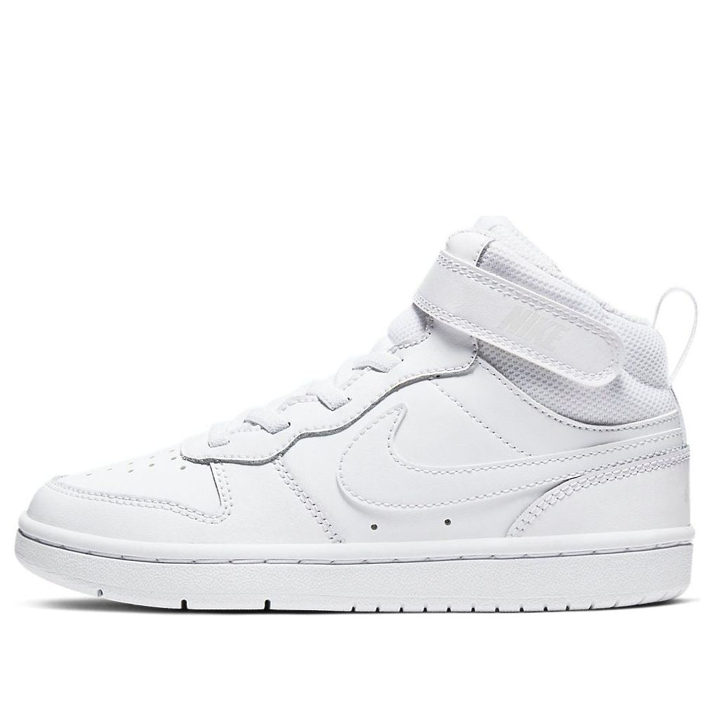 (PS) Nike Court Borough Mid 2Velcro 'Triple White' CD7783-100