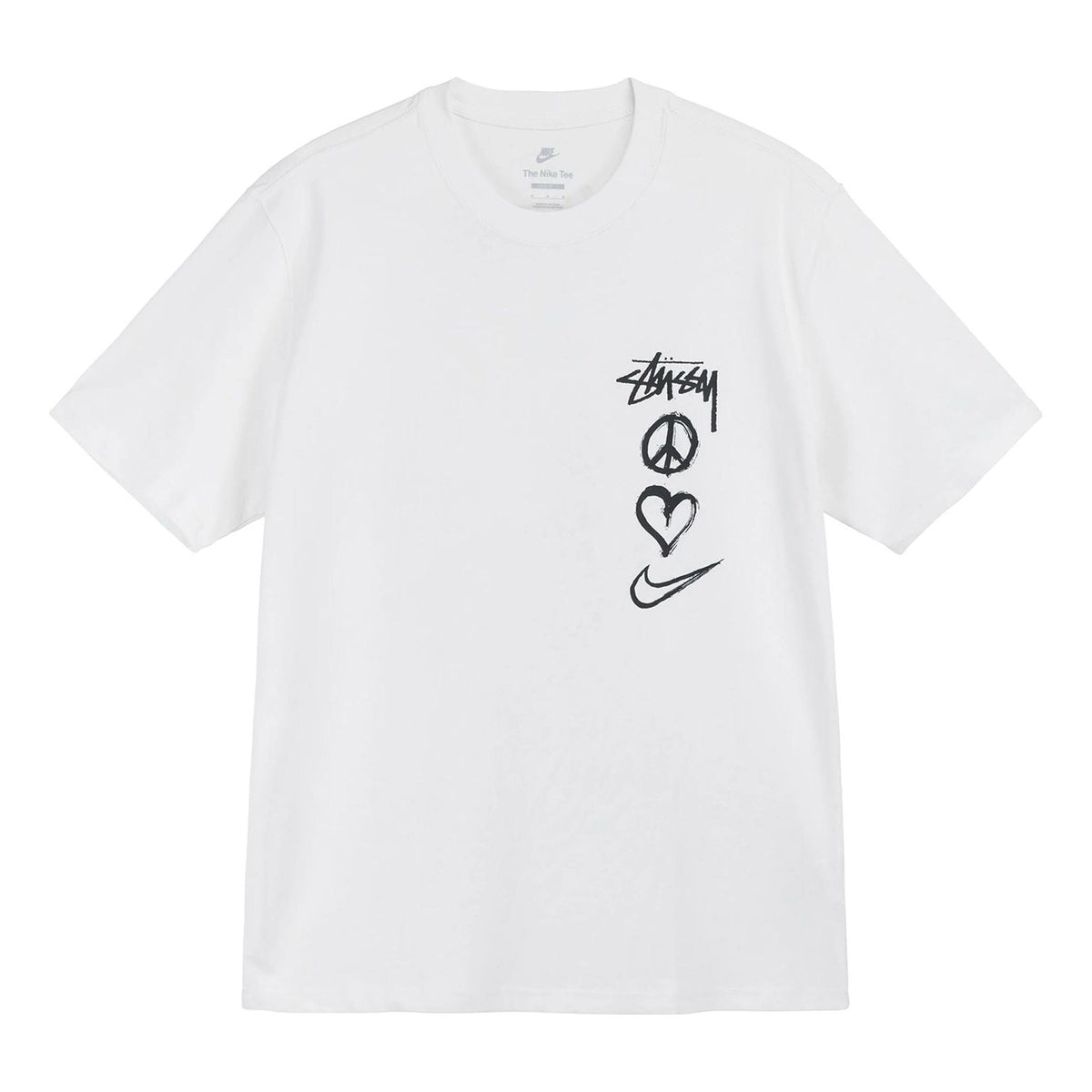 Nike x Stussy Peace Love Swoosh T-Shirt Asia Sizing 'White' DM4943-121