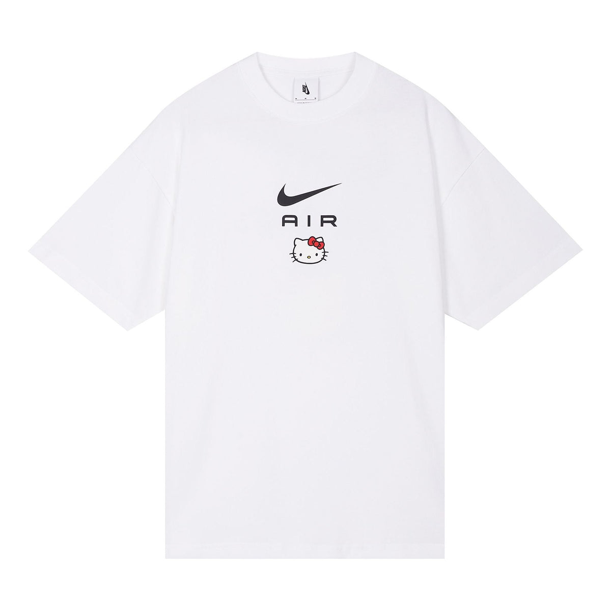 Nike x Hello Kitty Crossover Funny Cartoon Alphabet Pattern Printing Short Sleeve Asia Edition Unisex White DR6075-100