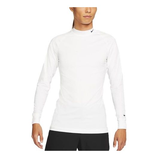 Nike Dri-FIT Uv Vapor Golf Sports Stand Collar Long Sleeves White CU9803-100