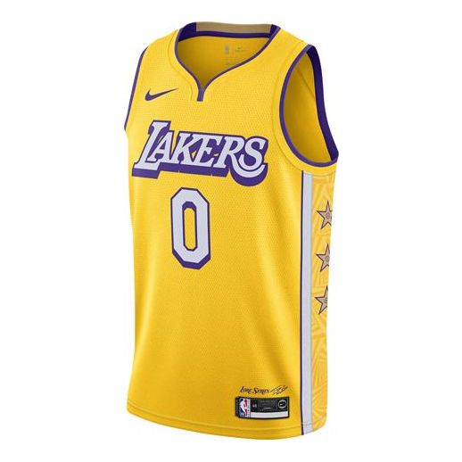 Nike NBA SW 19-20 LA LAKERS 0 KYLE KUZMA LORE SERIES JERSEY Yellow AV4646-728