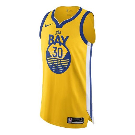 Nike NBA Jersey Basketball Jersey/Vest AU Player Edition Golden State Warriors Yellow AT9842-728