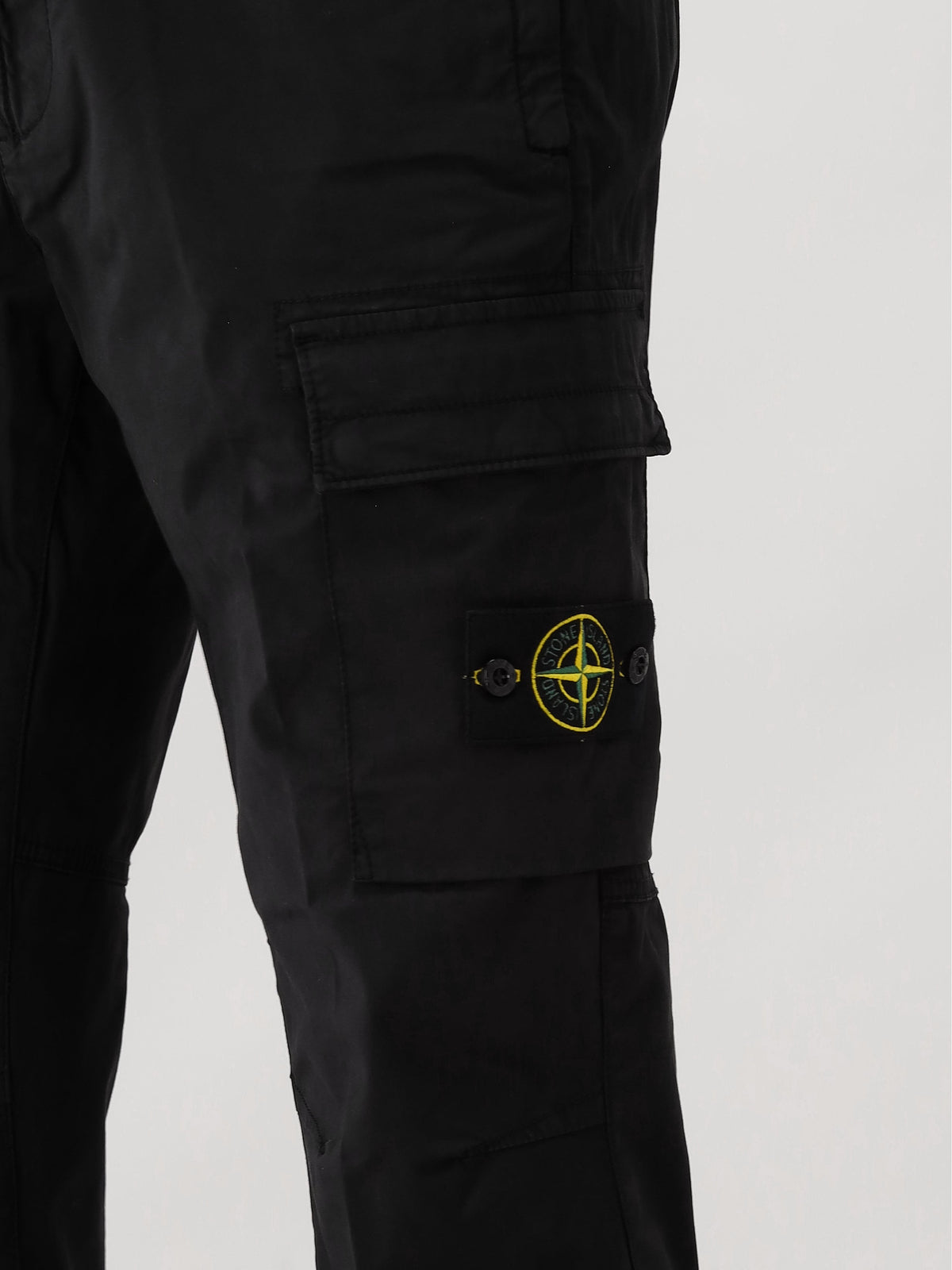 Stone Island Tapered Cargobroek Zwart
