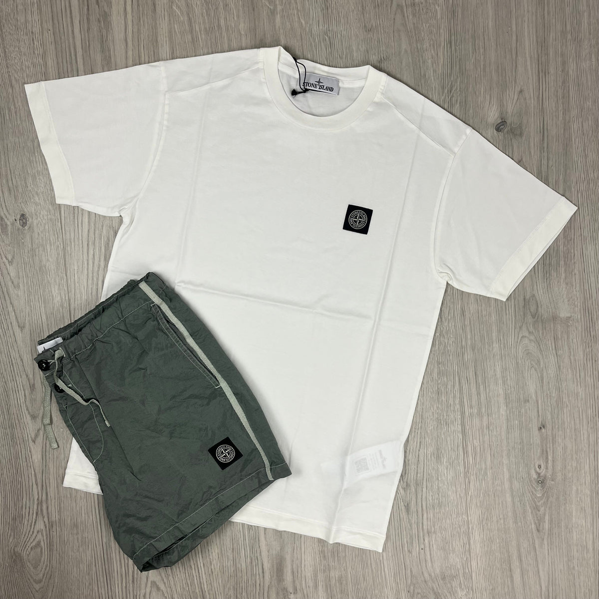 Stone Island Holiday Set - White/Sage