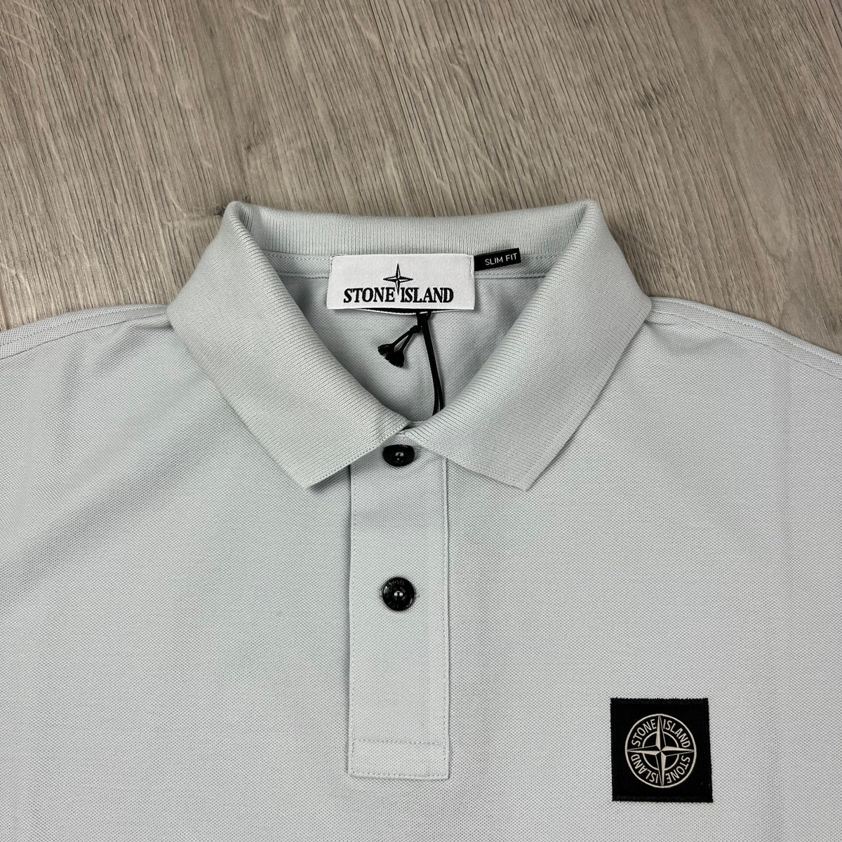 Stone Island Patch Polo Shirt - Sky Blue